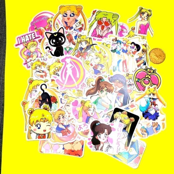 Brand New 50pcs Sailor Moon Waterproof Stickers - Picture 1 of 1